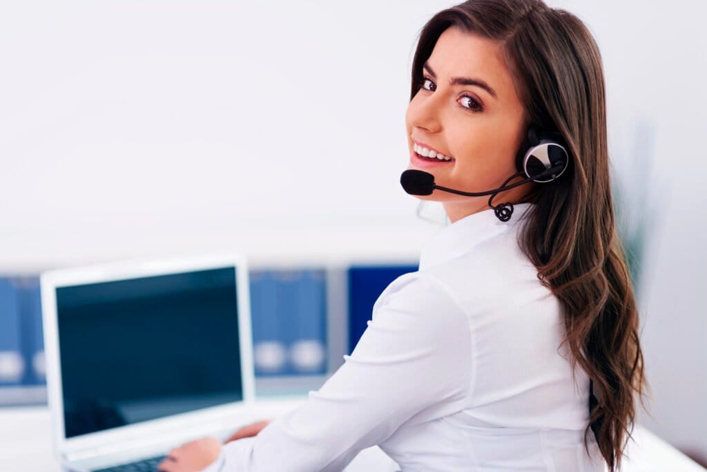 customer services, klantenservice, vrouw met headset